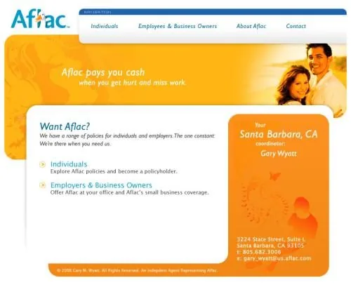 Aflac website project