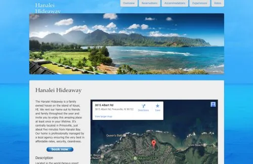 Hanalai website project